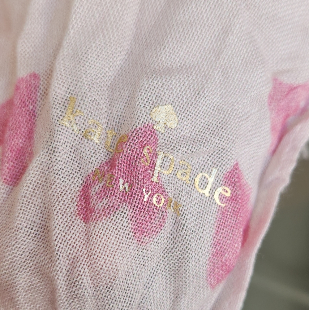 KATE SPADE Elegant Pink and Blue Scarf - Picture 3 of 4